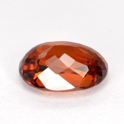 Granada espessartita vermelho natural 1,59ct, corte oval, VS