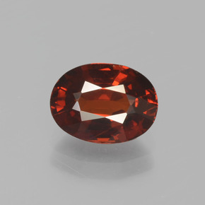 Granada espessartita Vermelho Sangue Profundo Natural 1.92ct, Corte Oval, VS