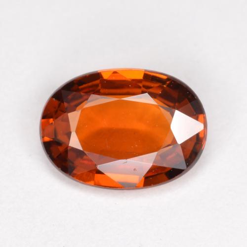 Granada espessartita laranja natural 0,98ct, corte oval, VVS-VS