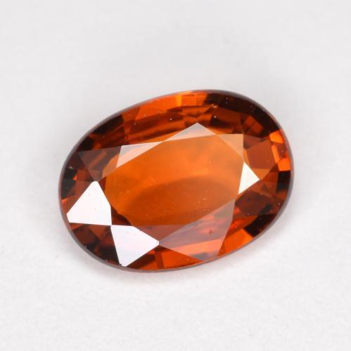 Granada espessartita laranja natural 0,98ct, corte oval, VVS-VS
