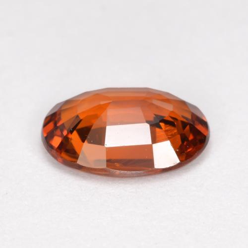 Granada espessartita laranja natural 0,98ct, corte oval, VVS-VS