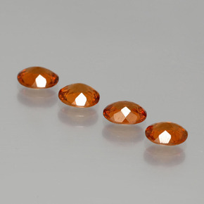 Pedras preciosas de Granada espessartita âmbar laranja natural de 2.33 ct, Corte Oval, VS-SI