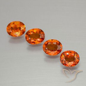Pedras preciosas de Granada espessartita fogo laranja natural de 2.00 ct, oval, VS