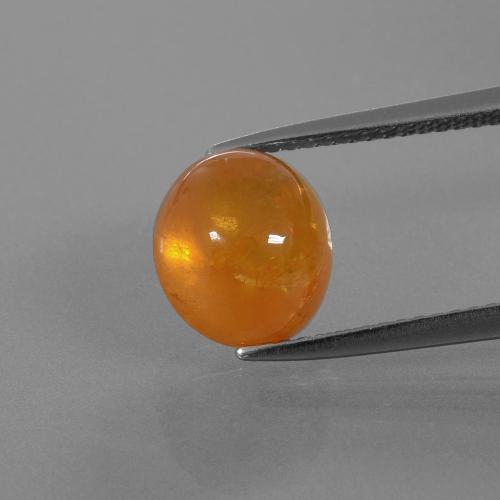 Granada espessartita laranja natural 6,08ct, corte oval, transparente