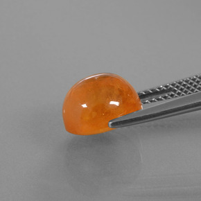 Granada espessartita laranja natural 6,08ct, corte oval, transparente