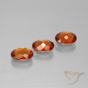 Pedras preciosas de Granada espessartita Laranja Profundo natural de 1.68 ct, oval, VS