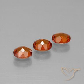 Pedras preciosas de Granada espessartita Laranja Médio natural de 1.64 ct, oval, VS