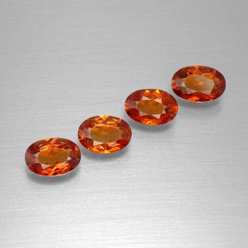 Pedras preciosas de Granada espessartita laranja avermelhado natural de 2.28 ct, Corte Oval, VS