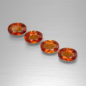 Pedras preciosas de Granada espessartita laranja avermelhado natural de 2.28 ct, Corte Oval, VS