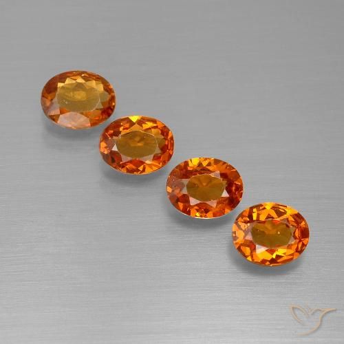 1.65ctw Natural Laranja Médio Granada espessartita, oval, VS