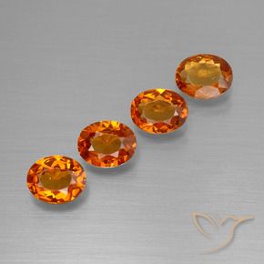 Pedras preciosas de Granada espessartita Laranja Médio natural de 1.65 ct, oval, VS