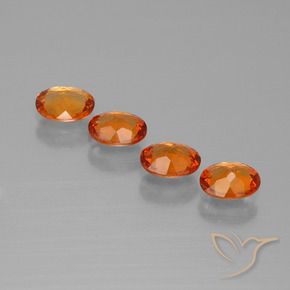 Pedras preciosas de Granada espessartita Laranja Médio natural de 1.65 ct, oval, VS