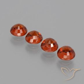 Pedras preciosas de Granada espessartita Laranja escuro natural de 2.40 ct, Redondo, VVS-VS