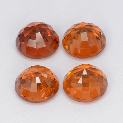 Pedras preciosas de Granada espessartita Laranja brilhante natural de 2.87 ct, Corte Redondo, VS