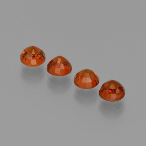 Pedras preciosas de granada espessartita vermelho natural de 2,65 ct, corte redondo, VS