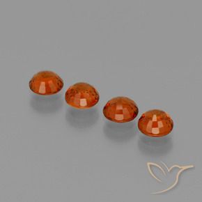 Pedras preciosas de Granada espessartita fogo laranja natural de 2.23 ct, Redondo, VVS-VS