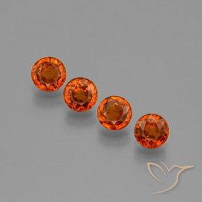 Pedras preciosas de Granada espessartita Laranja Profundo natural de 2.38 ct, Redondo, VS