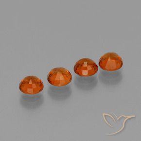 Pedras preciosas de Granada espessartita Laranja Profundo natural de 2.38 ct, Redondo, VS