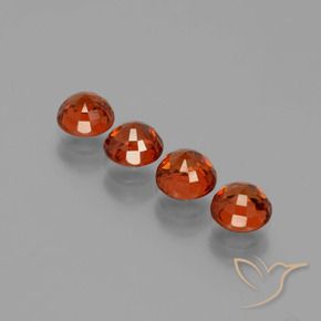 Pedras preciosas de Granada espessartita Vermelho escuro médio natural de 2.84 ct, Redondo, VS