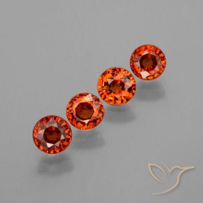 Pedras preciosas de Granada espessartita Vermelho brilhante natural de 2.73 ct, Redondo, VVS-VS