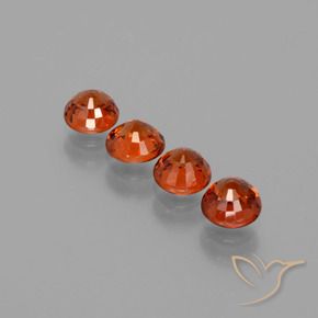 Pedras preciosas de Granada espessartita Vermelho brilhante natural de 2.73 ct, Redondo, VVS-VS