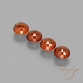 Pedras preciosas de Granada espessartita laranja quente natural de 2.97 ct, Redondo, VS