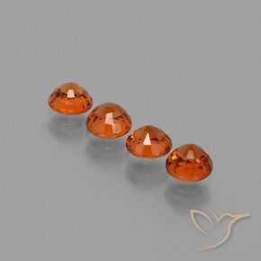 Pedras preciosas de Granada espessartita Laranja Médio natural de 2.40 ct, Redondo, VS