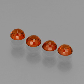 Pedras preciosas de granada espessartita vermelho natural de 2,06 ct, corte redondo, VVS-VS