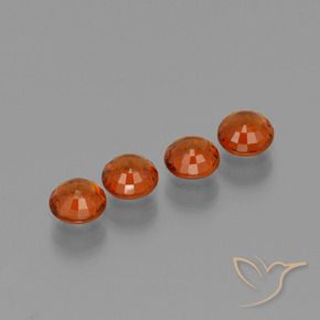 Pedras preciosas de Granada espessartita vermelho doce natural de 1.84 ct, Redondo, VVS-VS