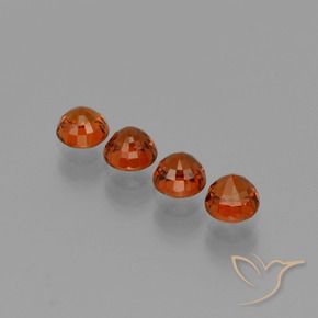 Pedras preciosas de Granada espessartita Laranja Médio natural de 1.97 ct, Redondo, VVS-VS