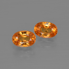 Pedras preciosas de granada espessartita laranja natural de  ct, corte oval, VS