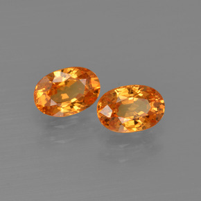 Pedras preciosas de granada espessartita laranja natural de  ct, corte oval, VS