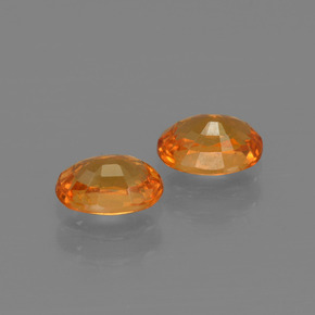 Pedras preciosas de granada espessartita laranja natural de  ct, corte oval, VS
