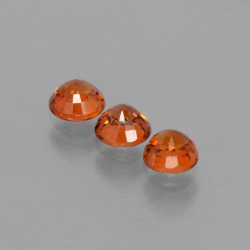 Pedras preciosas de granada espessartita laranja natural de 1,82 ct, corte redondo, VS