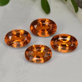 Pedras preciosas de granada espessartita laranja natural de 2,95 ct, corte oval, VVS-VS