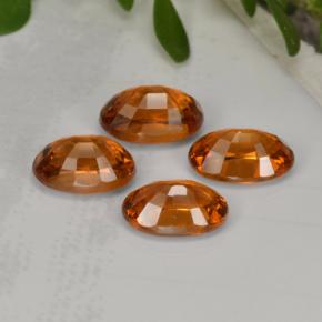 Pedras preciosas de granada espessartita laranja natural de 2,95 ct, corte oval, VVS-VS