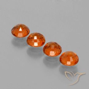 Pedras preciosas de Granada espessartita Laranja Médio natural de 1.90 ct, Redondo, VS