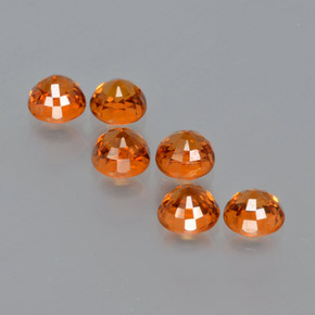 Pedras preciosas de granada espessartita laranja natural de 2,36 ct, corte redondo, VS