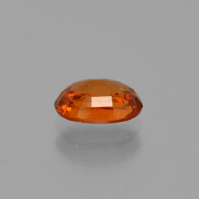 Granada espessartita laranja natural 1,09ct, corte oval, VS-SI