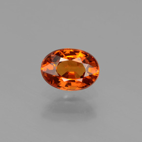 Granada espessartita fogo laranja Natural 1.01ct, Corte Oval, VS
