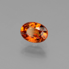 Granada espessartita fogo laranja Natural 1.01ct, Corte Oval, VS