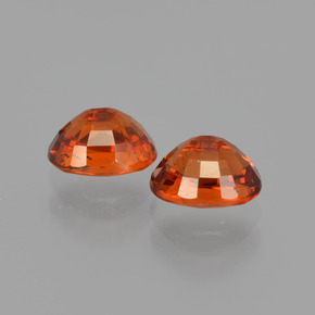 Pedras preciosas de granada espessartita laranja natural de  ct, corte oval, VS