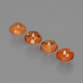 Pedras preciosas de granada espessartita laranja natural de 2,03 ct, corte redondo, VS