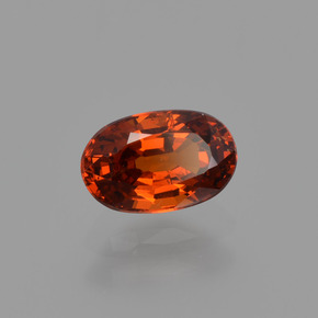 Granada espessartita Laranja vermelha Natural 1.00ct, Corte Oval, VS