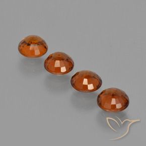 Pedras preciosas de Granada espessartita fogo laranja natural de 1.79 ct, Redondo, VS