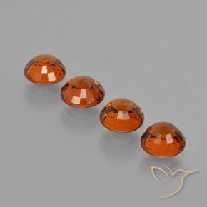 Pedras preciosas de Granada espessartita laranja avermelhado natural de 2.61 ct, Redondo, VS