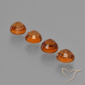 Pedras preciosas de Granada espessartita Laranja Profundo natural de 2.54 ct, Redondo, VS