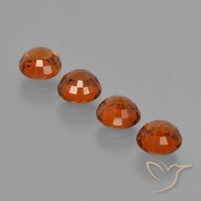 Pedras preciosas de Granada espessartita Laranja escuro natural de 2.43 ct, Redondo, VS