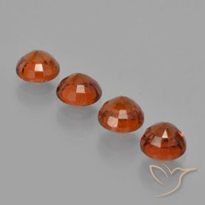 Pedras preciosas de Granada espessartita Laranja escuro natural de 2.68 ct, Redondo, VS