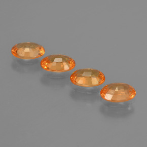 Pedras preciosas de granada espessartita laranja natural de  ct, corte oval, VS
